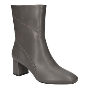 Bella Vita Women's Harp Square Toe Block Heel Booties Gray Size 7 WW